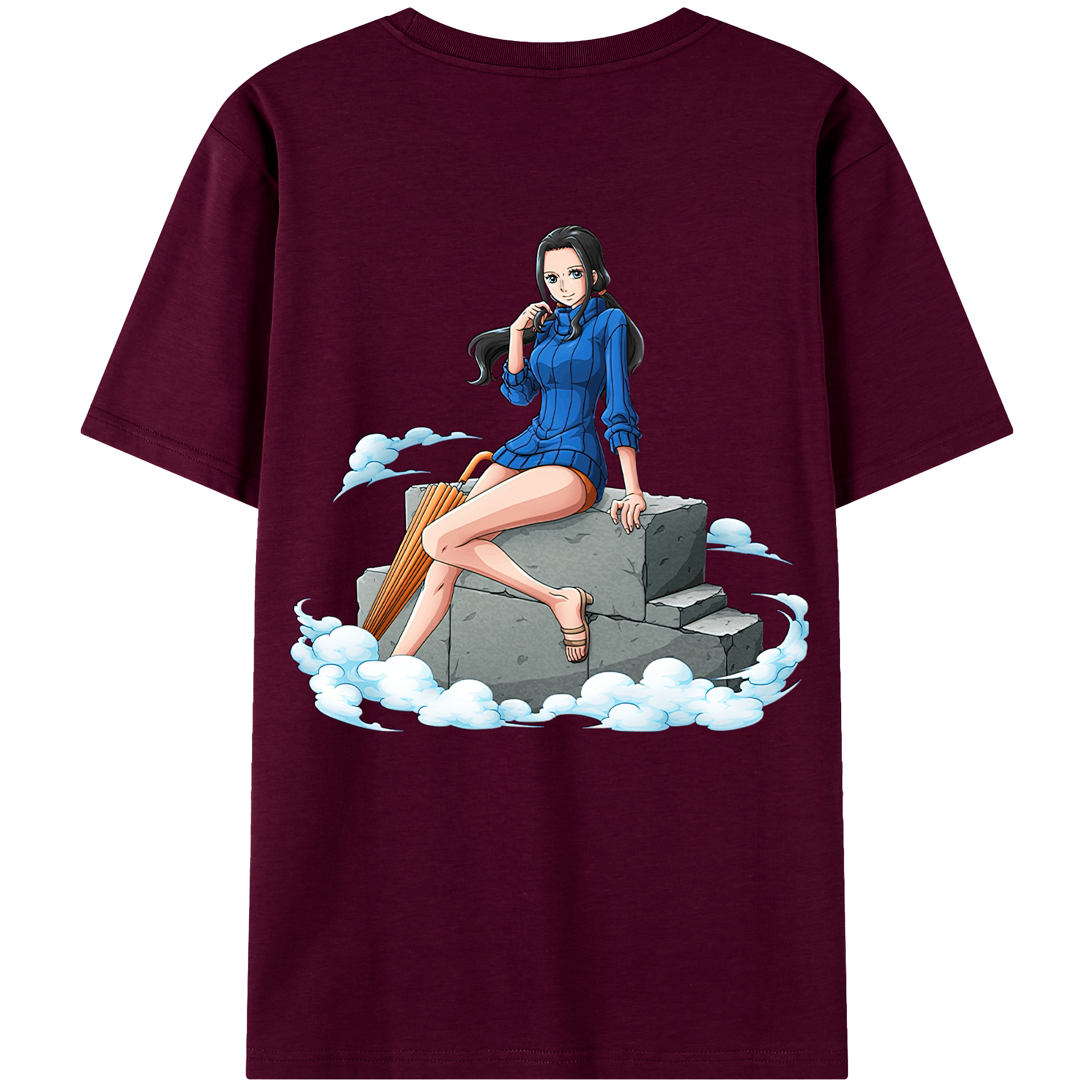 ワンピース ニコ・ロビン ONE PIECE Nico Robin レディース半袖Tシャツ(バックプリント)